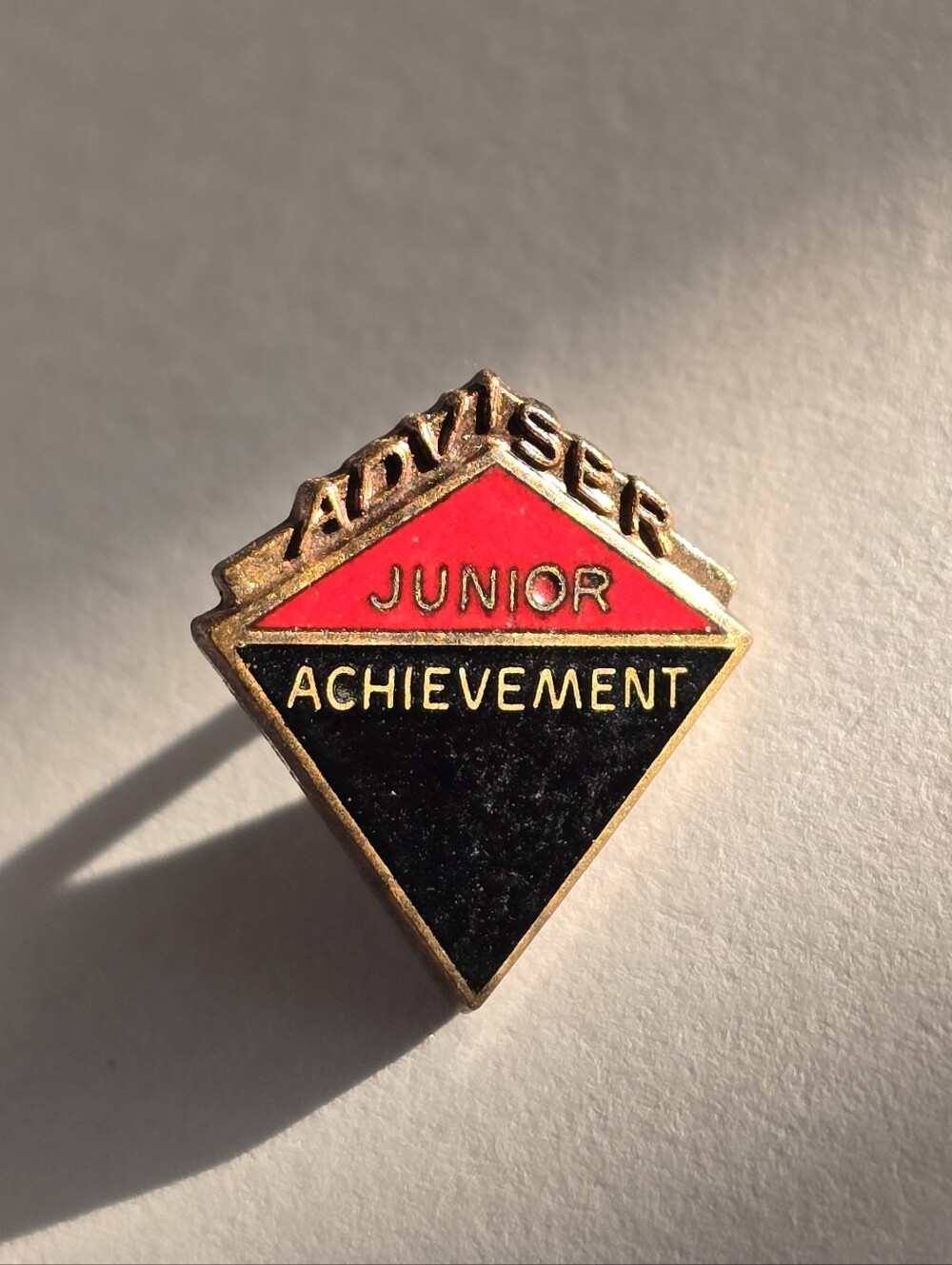 Vintage Junior Achievement Adviser Lapel Pin Diamond Shaped tiny